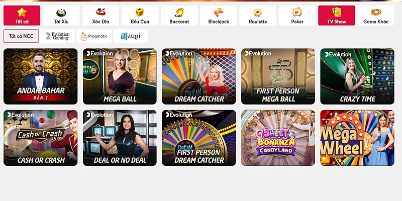 Những trò chơi hiện có tại Casino Live Cwin 